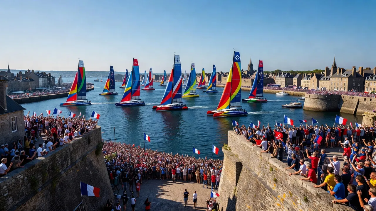 Village de départ de la Route du Rhum sur les quais de Saint-Malo