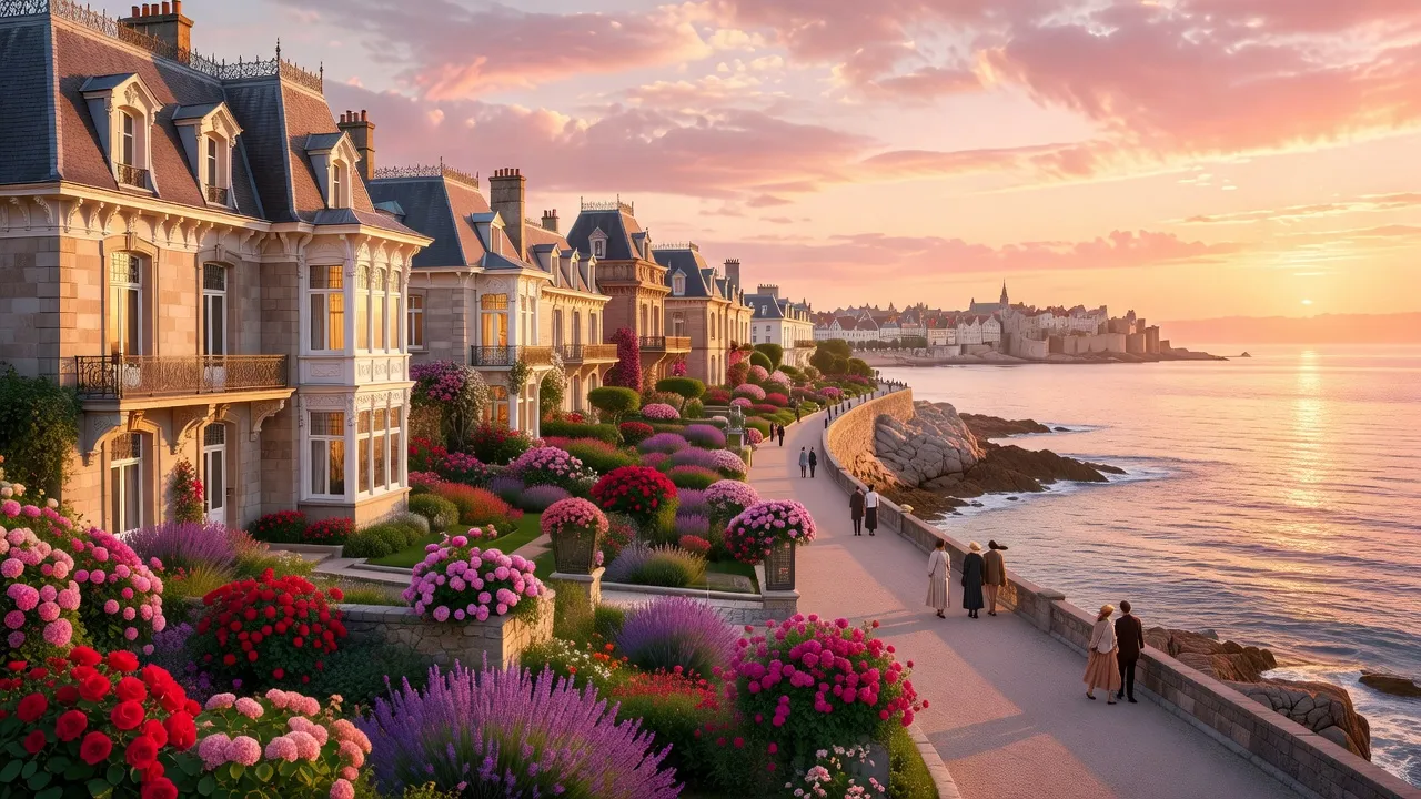 Promenade du Clair de Lune à Dinard, jardins et villas Belle Époque