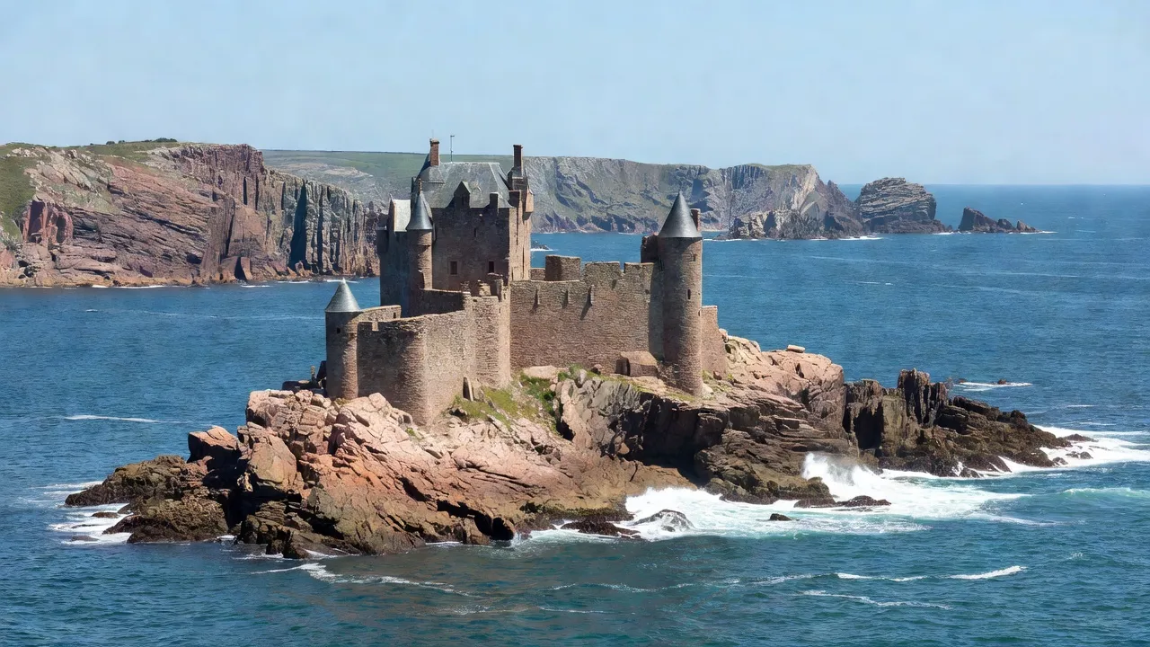 Remparts médiévaux de Dinan sur la Rance, depuis le vieux pont
